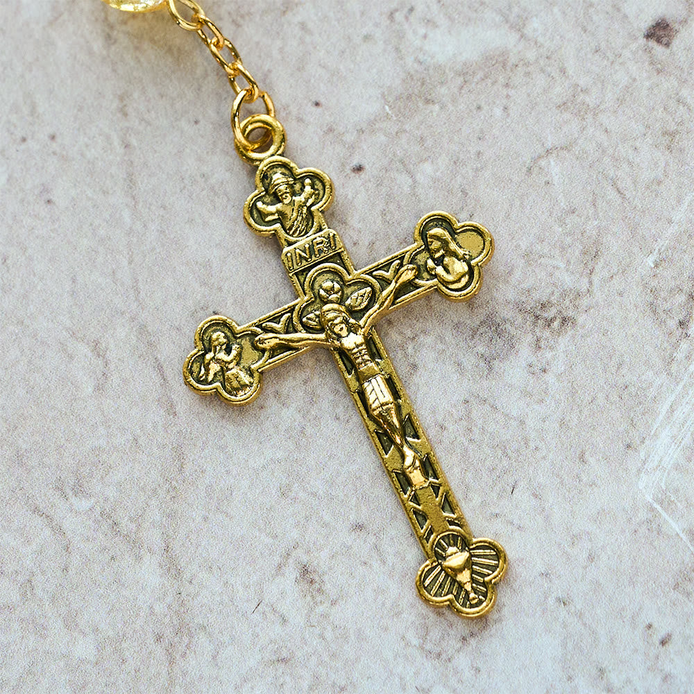 Christianartworkshop Rosario de bolsillo con cuentas de cristal brillantes: una elegante muestra de devoción para llevar a diario. - image 7