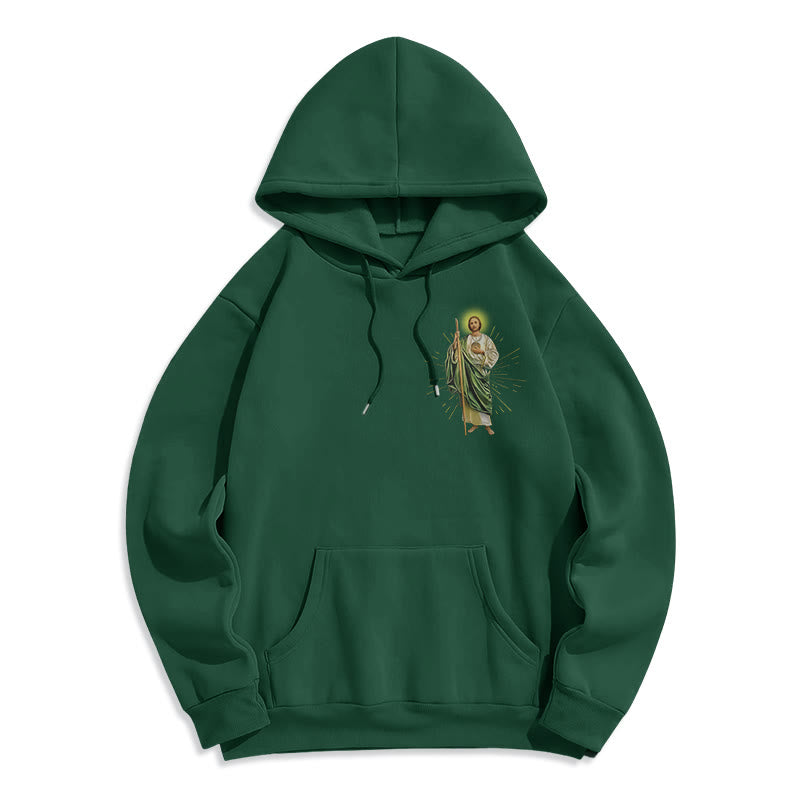 Christianartworkshop Sudadera con capucha de poliéster forrada de felpa "St. Jude Always by My Side" - image 19