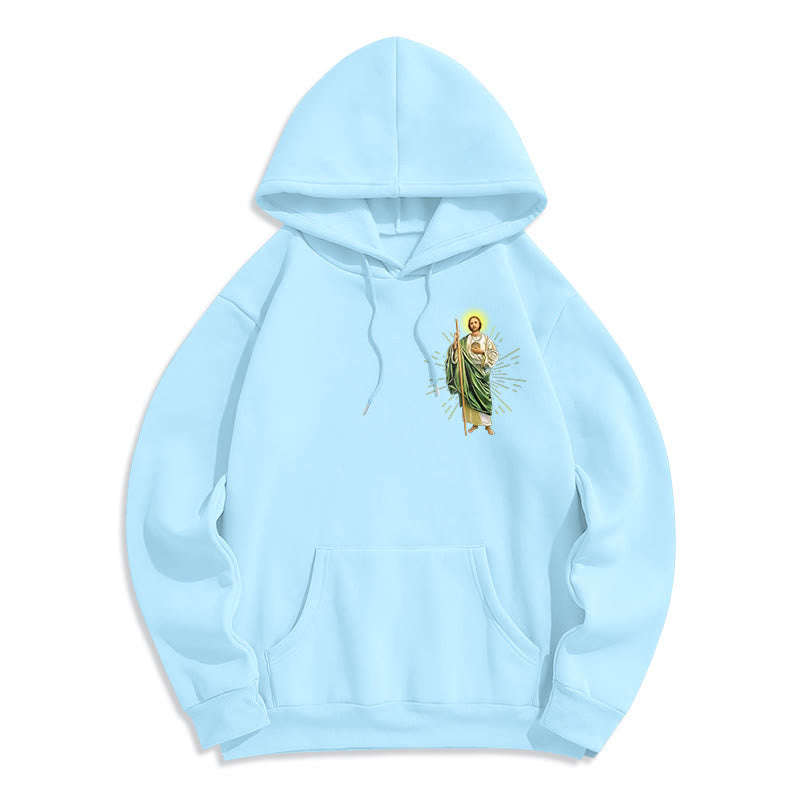 Christianartworkshop Sudadera con capucha de poliéster forrada de felpa "St. Jude Always by My Side" - image 13