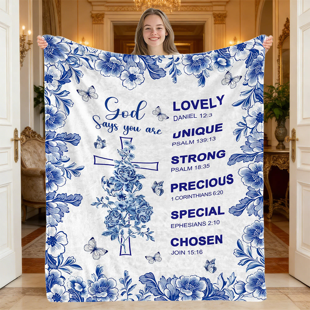 Christianartworkshop Tapiz de versículos "Dios dice que eres": Un tierno tesoro para espacios tranquilos - Dios dice que eres - 104''*89,8''/264*228cm - image 0