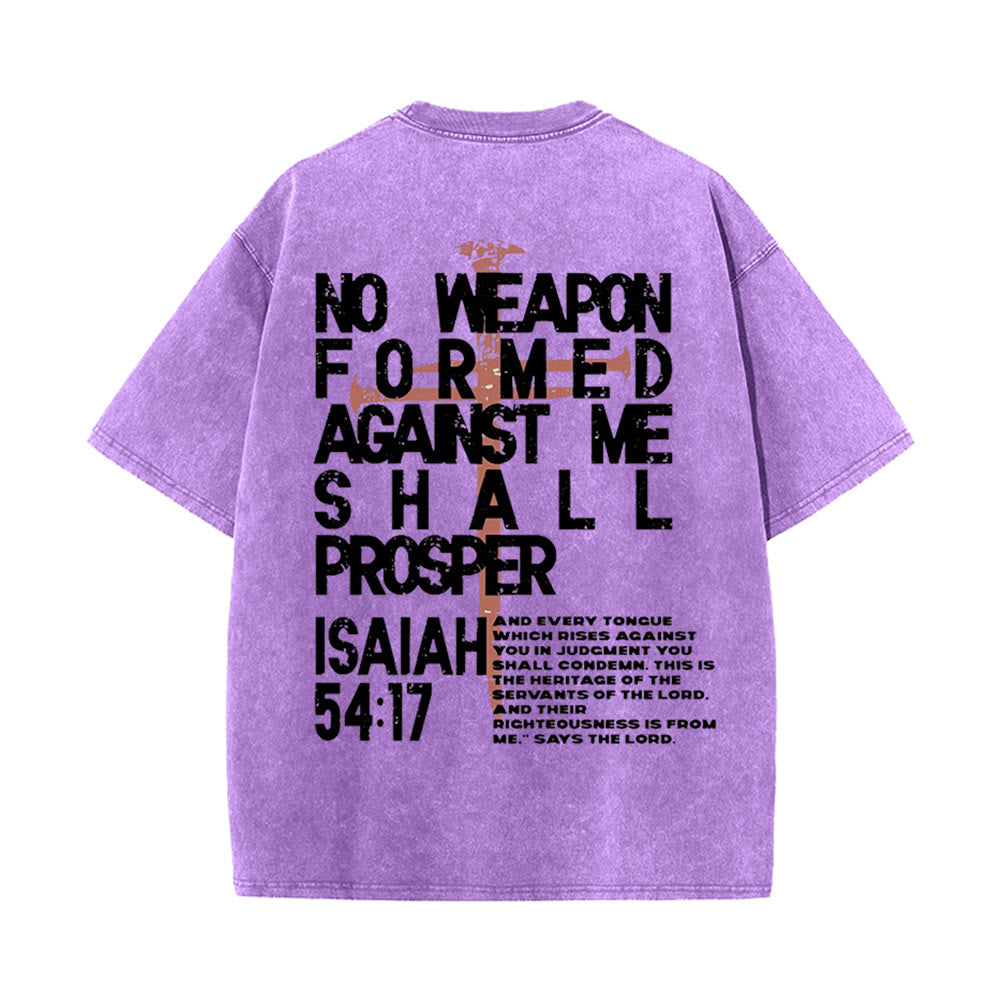 Christianartworkshop Camiseta unisex lavada con estampado "Ningún arma se forma contra mí" - image 25