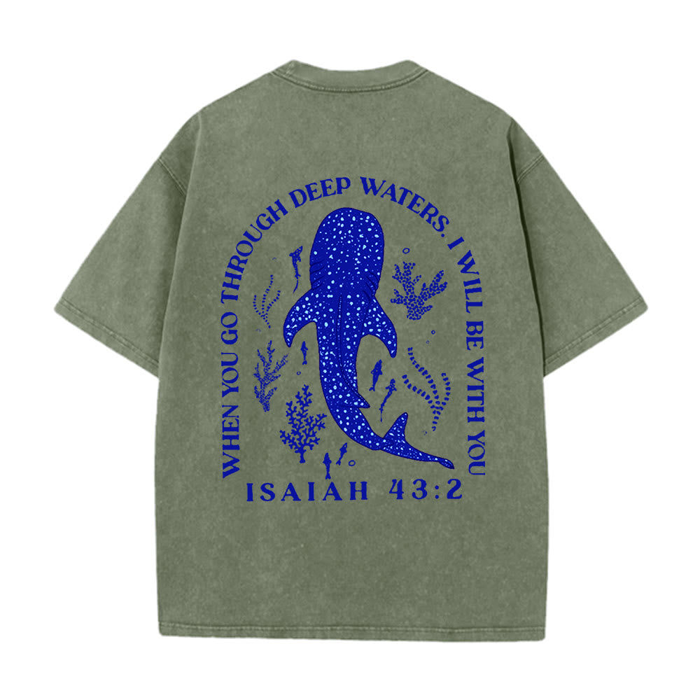 Christianartworkshop Camiseta unisex lavada de doble cara "Estaré contigo" - image 15
