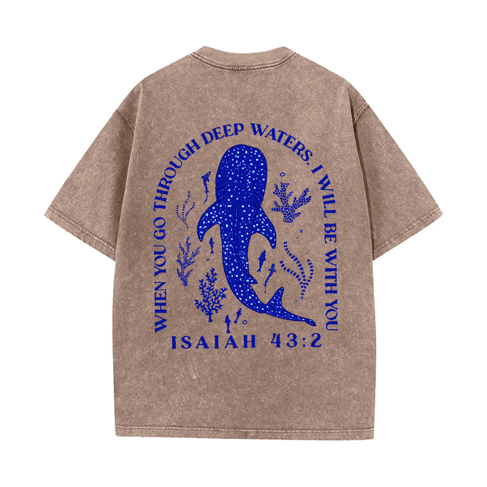 Christianartworkshop Camiseta unisex lavada de doble cara "Estaré contigo" - image 9