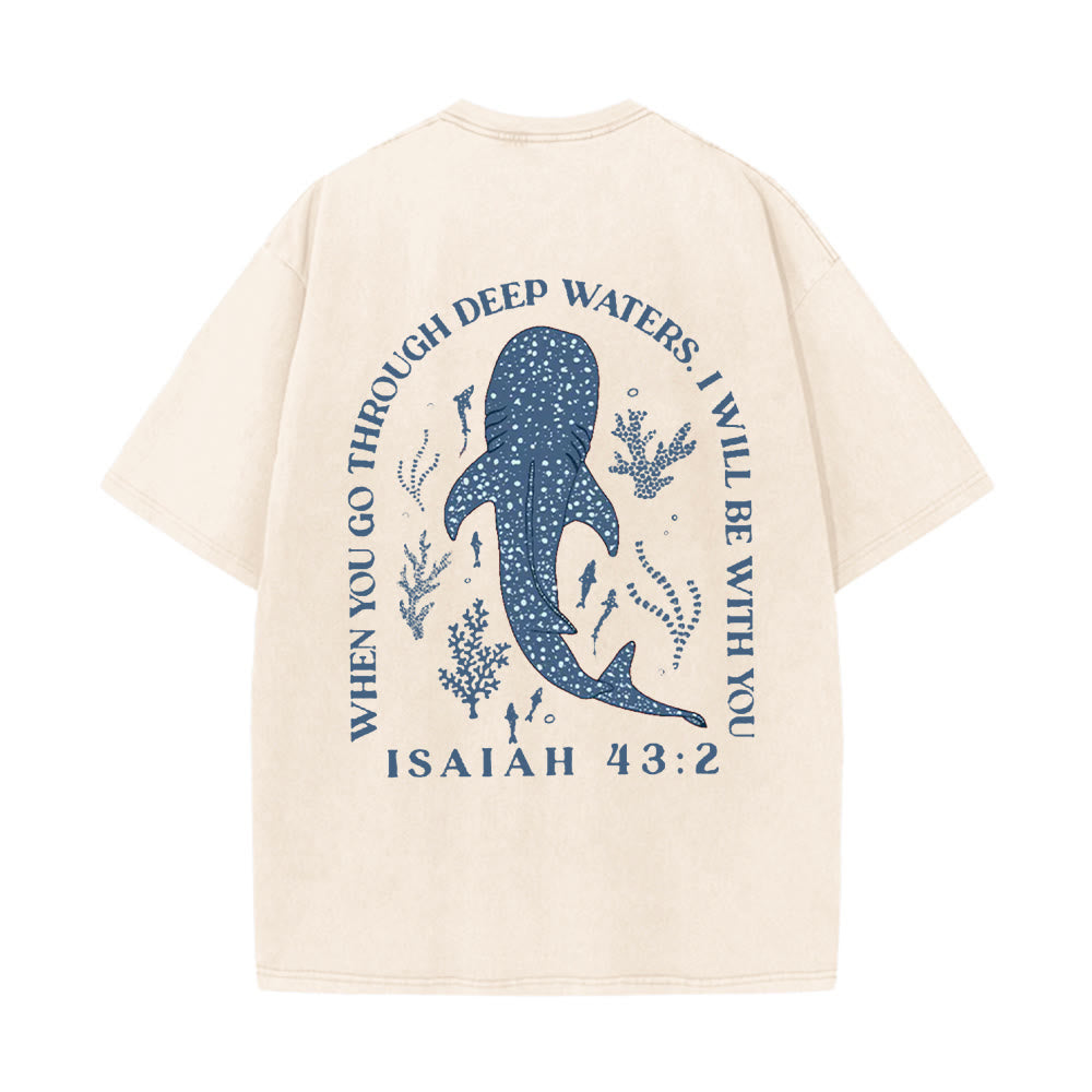 Christianartworkshop Camiseta unisex lavada de doble cara "Estaré contigo" - image 6