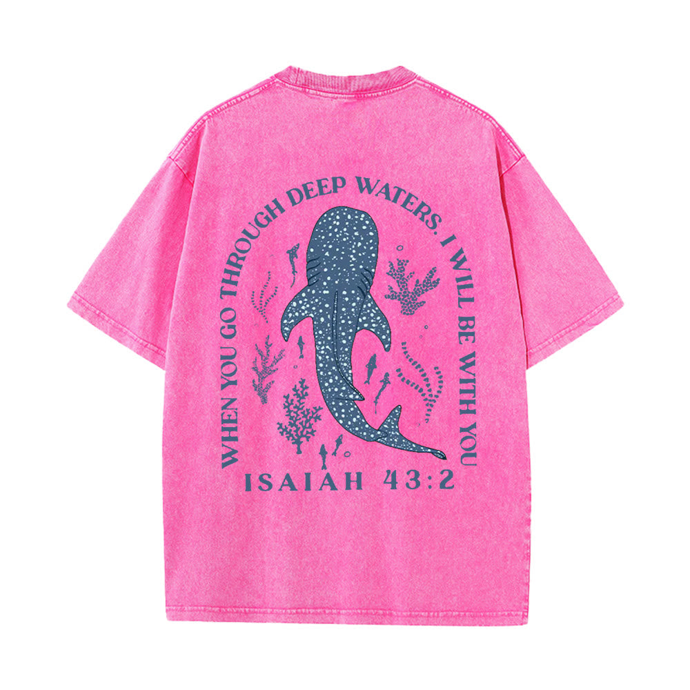 Christianartworkshop Camiseta unisex lavada de doble cara "Estaré contigo" - image 24