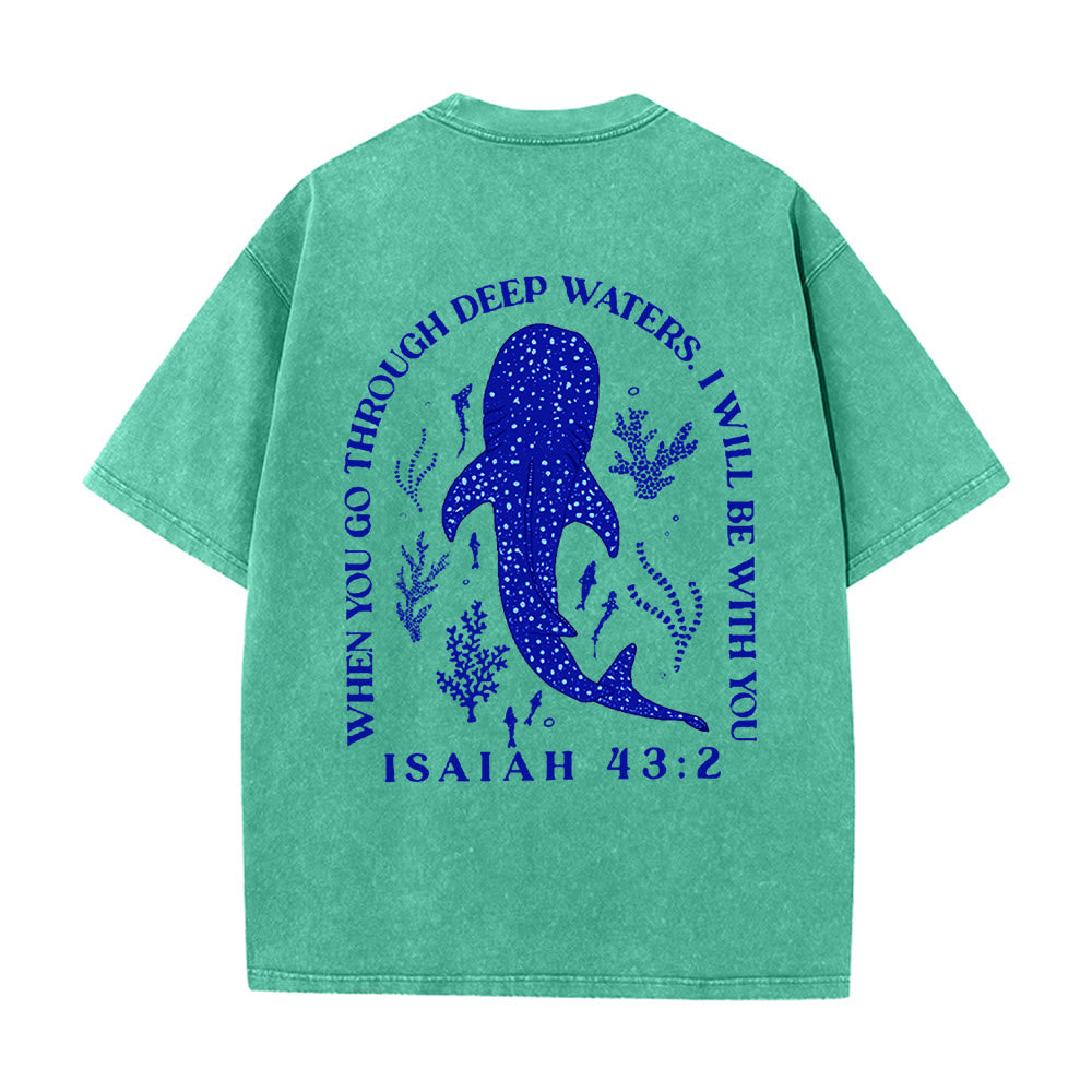 Christianartworkshop Camiseta unisex lavada de doble cara "Estaré contigo" - image 12