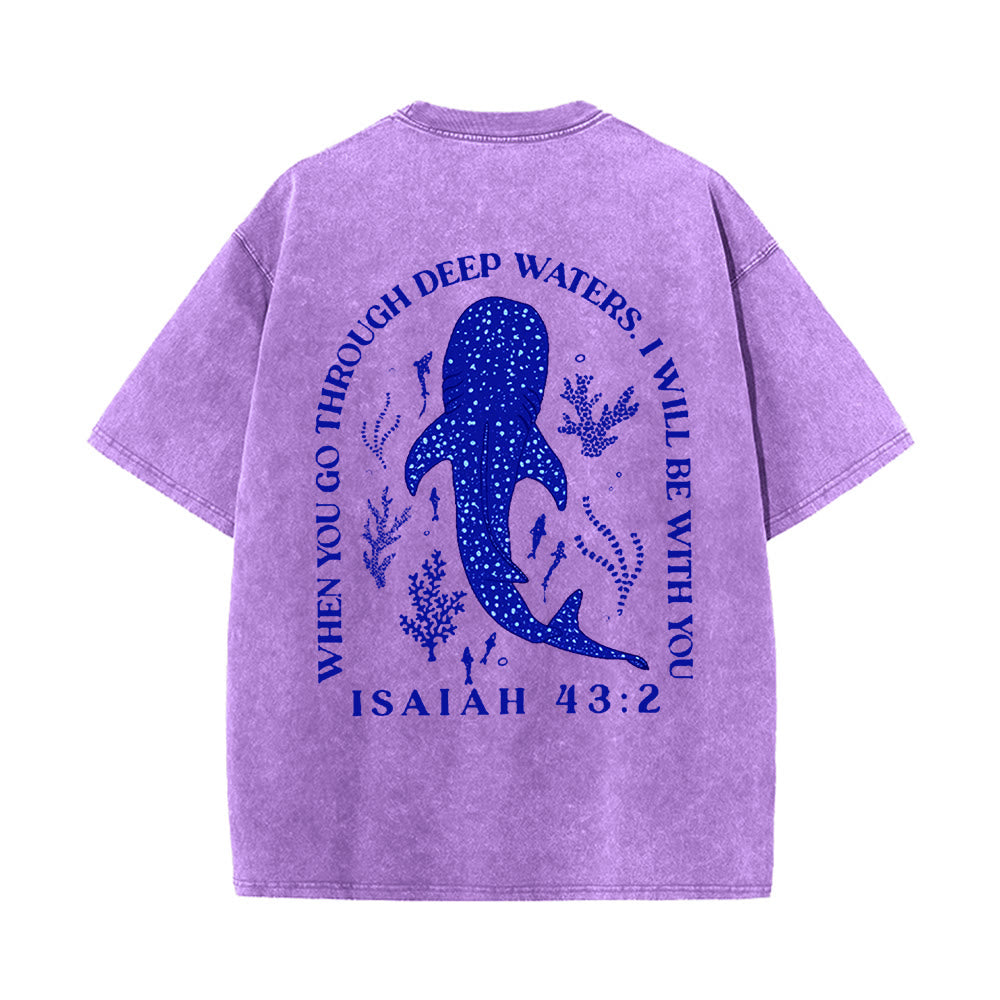Christianartworkshop Camiseta unisex lavada de doble cara "Estaré contigo" - image 21