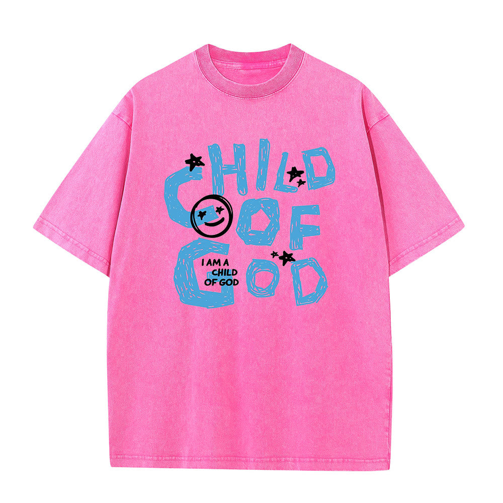 Christianartworkshop Camiseta unisex lavada "Hijo de Dios" - Rosa - 5XL - image 0