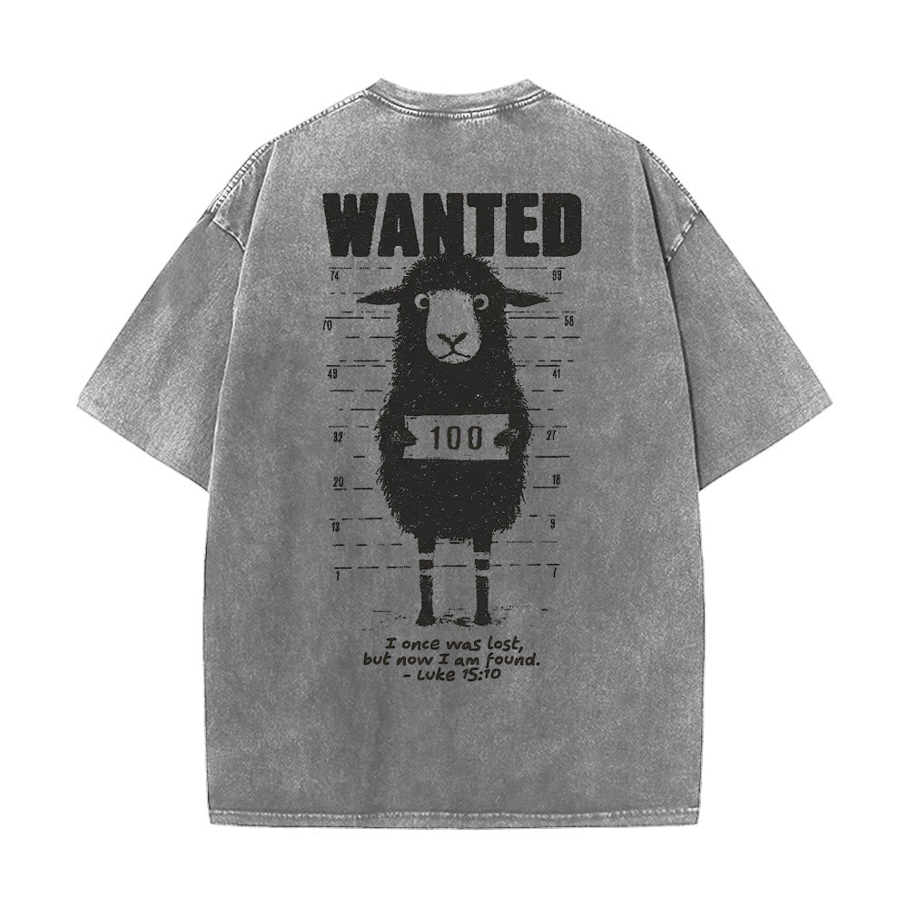 Christianartworkshop Camiseta unisex lavada con estampado de ovejas - image 0