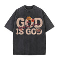 Christianartworkshop Camiseta unisex lavada con el lema "Dios es Dios" - Negro - 5XL - image 0