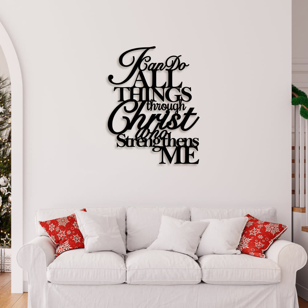 Christianartworkshop Puedo hacer todas las cosas con fe - Decoración de pared metálica: Su fuerza en los espacios - image 2