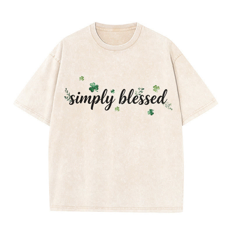 Christianartworkshop Camiseta unisex lavada con el mensaje "No tengo suerte, simplemente estoy bendecido" (Salmo 34:8). - image 14