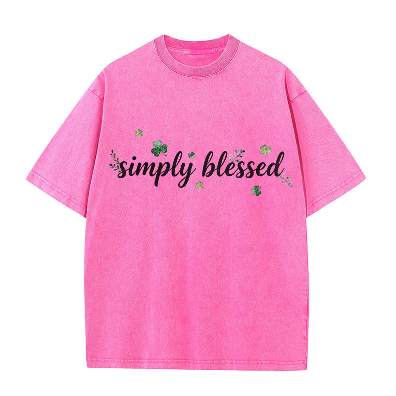 Christianartworkshop Camiseta unisex lavada con el mensaje "No tengo suerte, simplemente estoy bendecido" (Salmo 34:8). - image 17