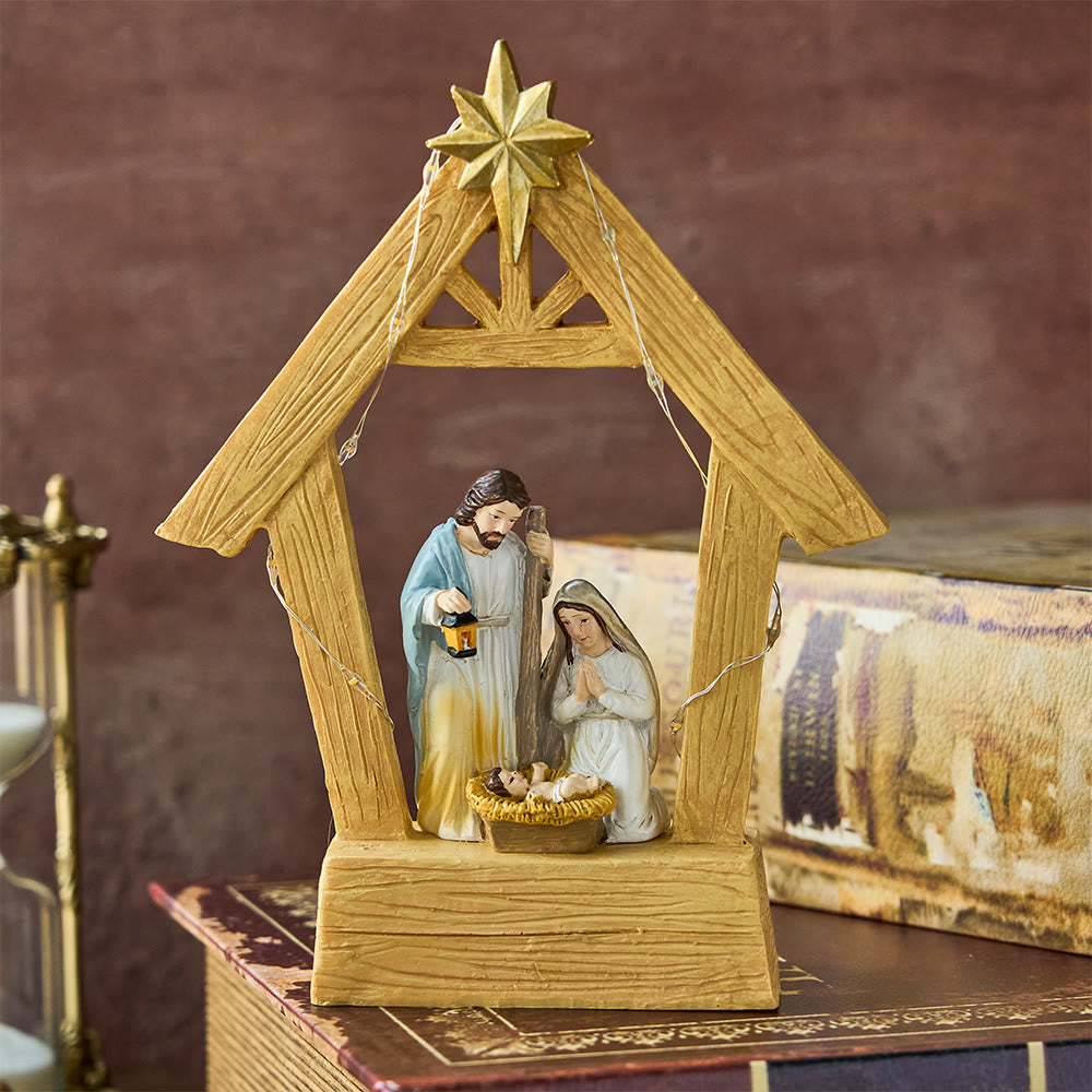 Christianartworkshop Adorno de Natividad Iluminado: Nacimiento Sagrado y Gracia Festiva - Natividad - image 0
