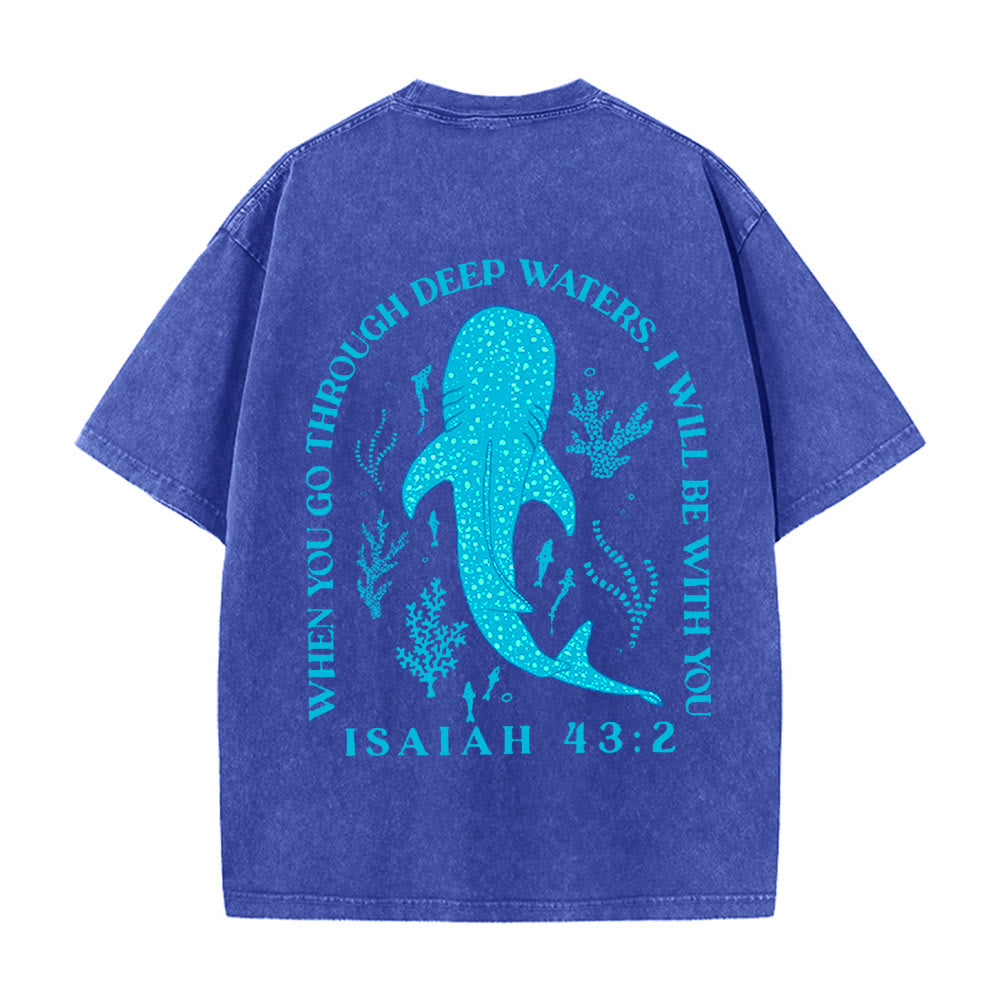 Christianartworkshop Camiseta unisex lavada de doble cara "Estaré contigo" - image 18