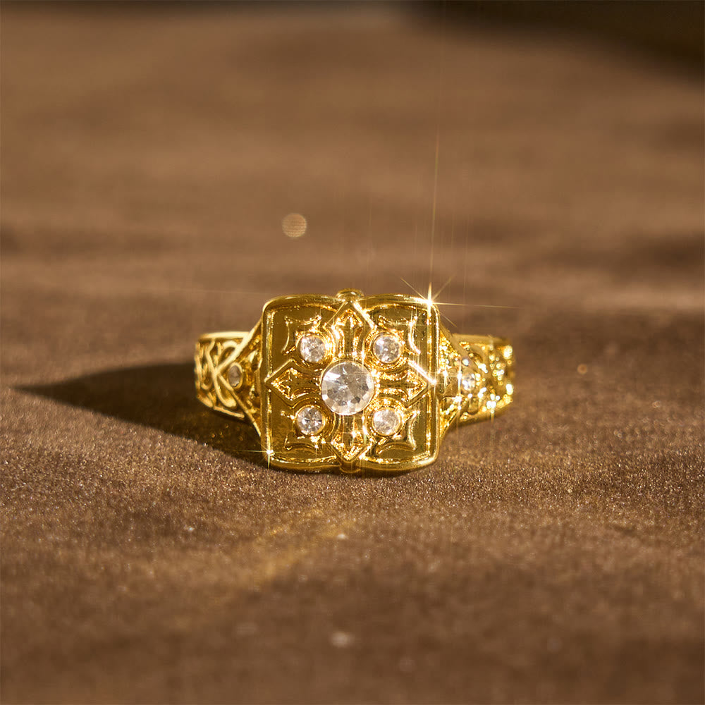 Christianartworkshop Anillo con cruz y medallón: Devoción y recuerdo sagrado - image 4