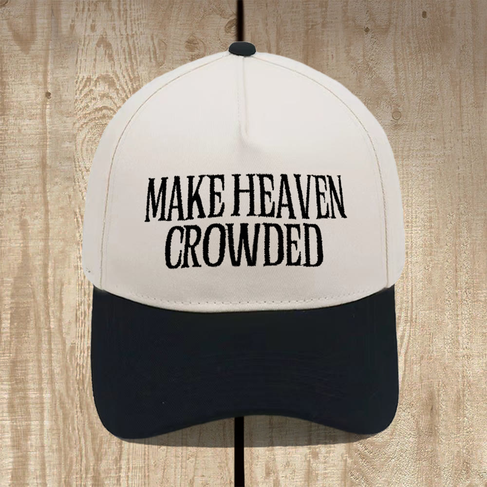 Christianartworkshop Gorra de béisbol estructurada "Make Heaven Crowded": Lleva la misión del Evangelio. - Negro - image 1
