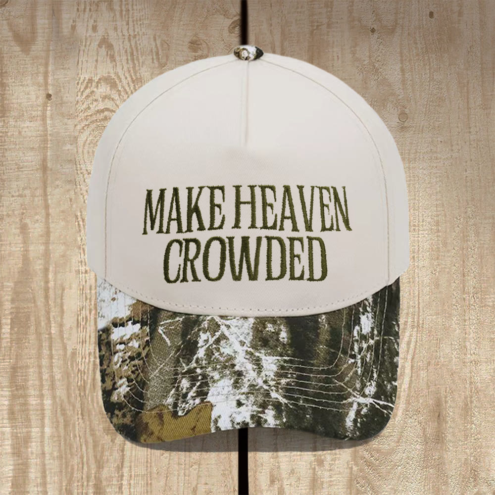 Christianartworkshop Gorra de béisbol estructurada "Make Heaven Crowded": Lleva la misión del Evangelio. - Camuflaje beige - image 0