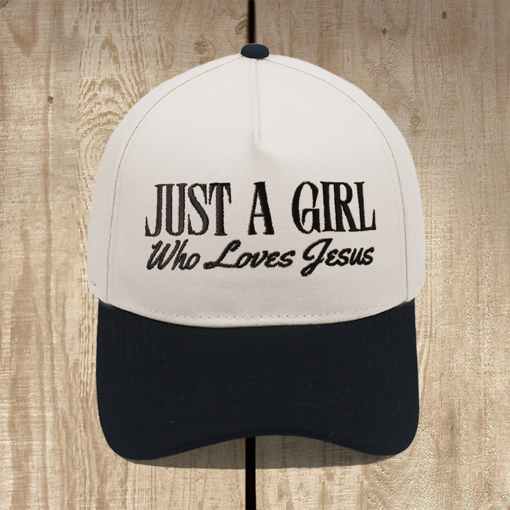 Christianartworkshop Gorra de béisbol estructurada "Just A Girl Who Loves Jesus": Lleva tu devoción con orgullo. - Negro - image 1