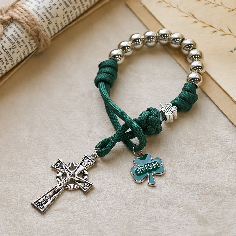 Christianartworkshop Rosario de bolsillo irlandés de paracord con crucifijo celta - image 2