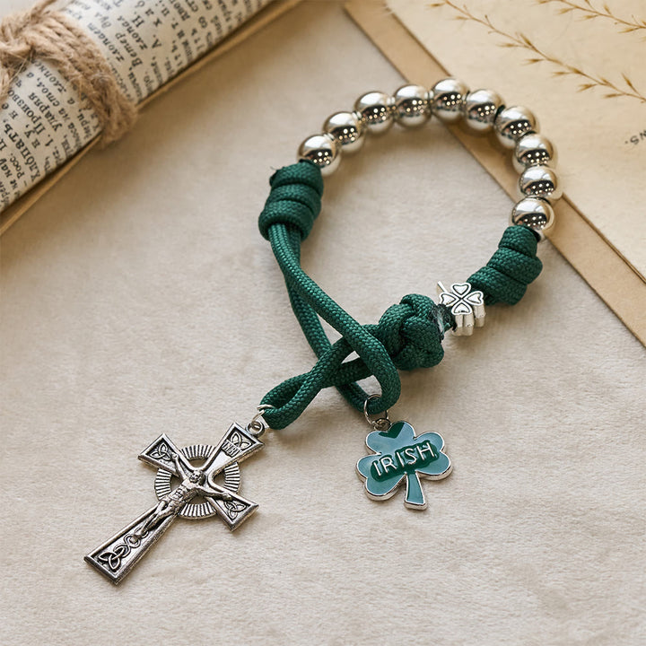 Christianartworkshop Rosario de bolsillo irlandés de paracord con crucifijo celta - image 2