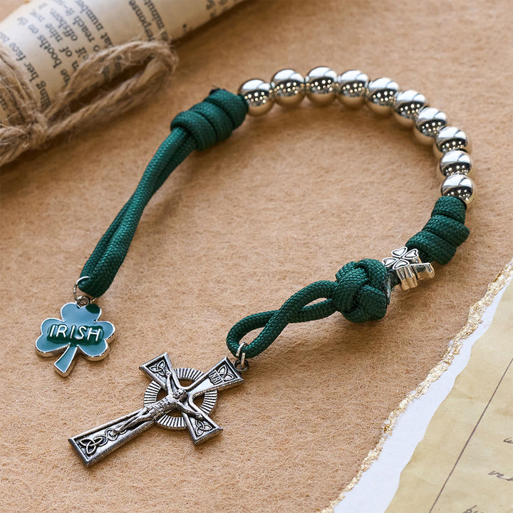 Christianartworkshop Rosario de bolsillo irlandés de paracord con crucifijo celta - image 3