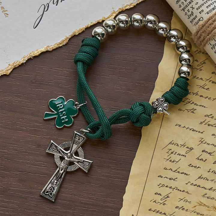 Christianartworkshop Rosario de bolsillo irlandés de paracord con crucifijo celta - image 4
