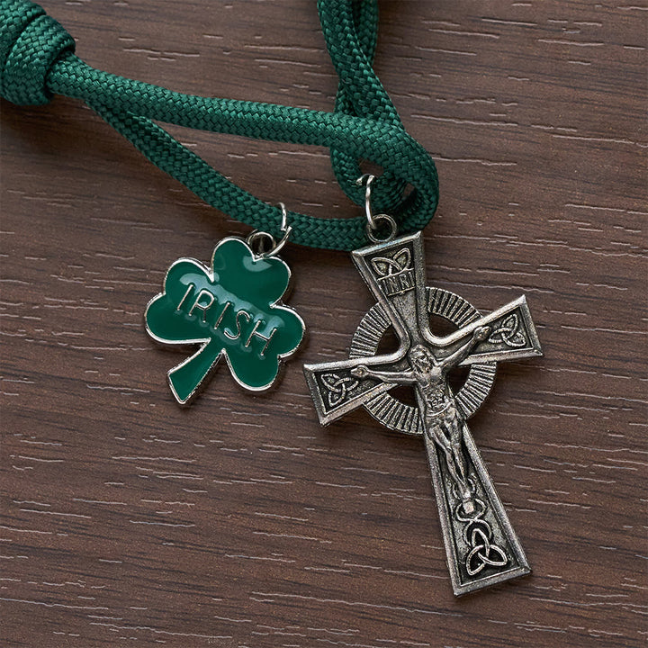 Christianartworkshop Rosario de bolsillo irlandés de paracord con crucifijo celta - image 5