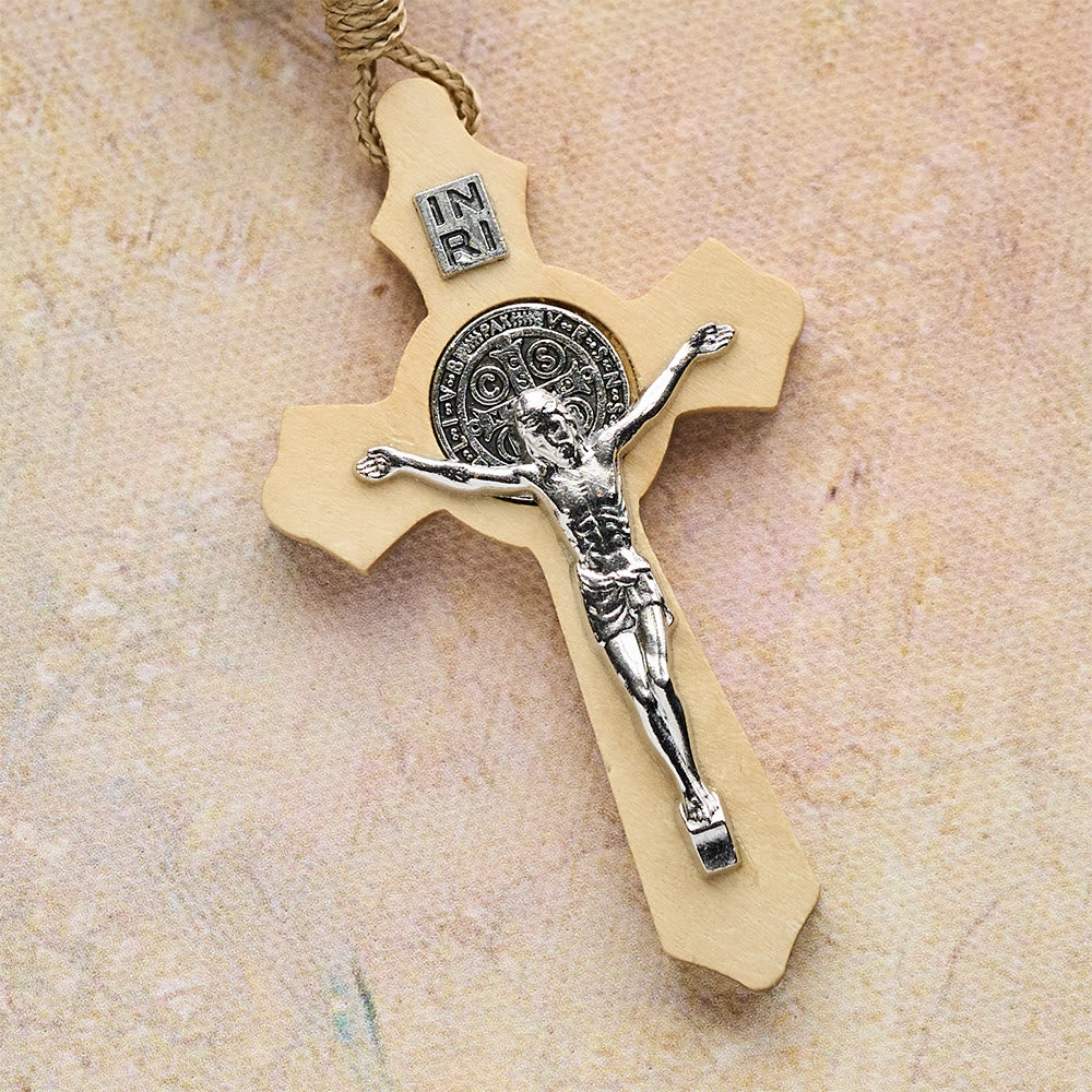 Christianartworkshop Rosario de bolsillo de madera con bendición irlandesa, ideal como regalo para el Día de San Patricio. - image 6