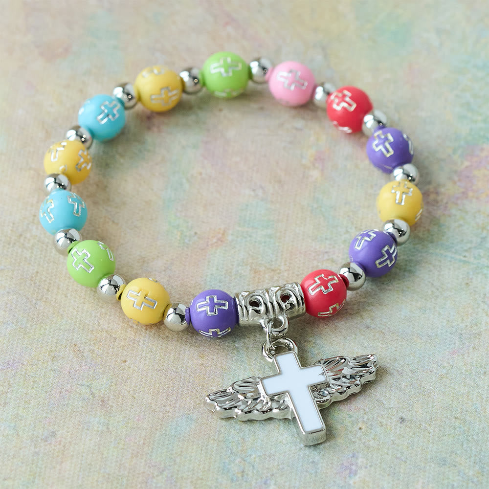 Christianartworkshop Pulsera con dije de cruz alada: una oración visual de devoción y conexión. - Multicolor - image 7