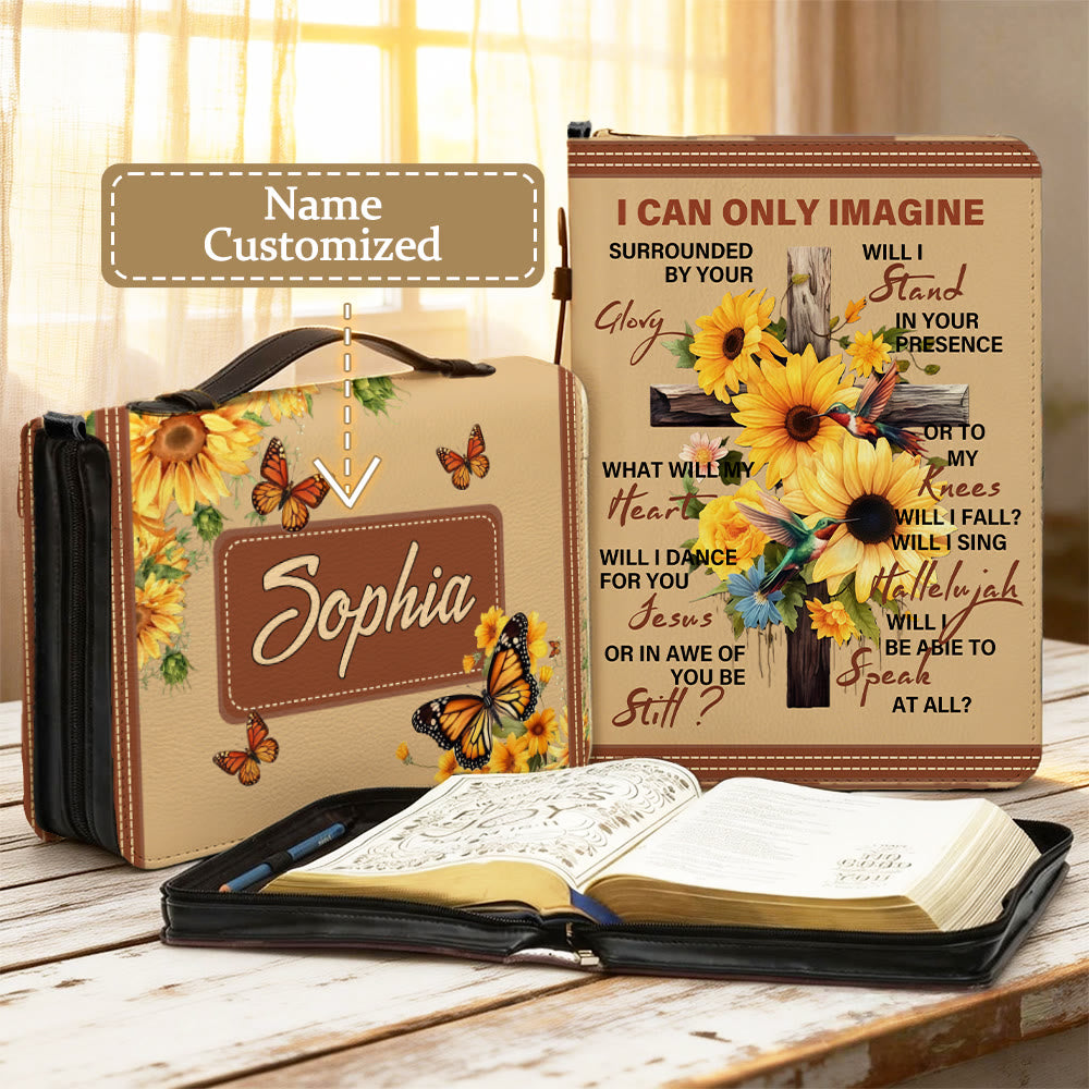 Christianartworkshop Solo puedo imaginar la portada de la Biblia Girasol: Asombro por su gloria - 2XL - Nombre Personalizado - image 1