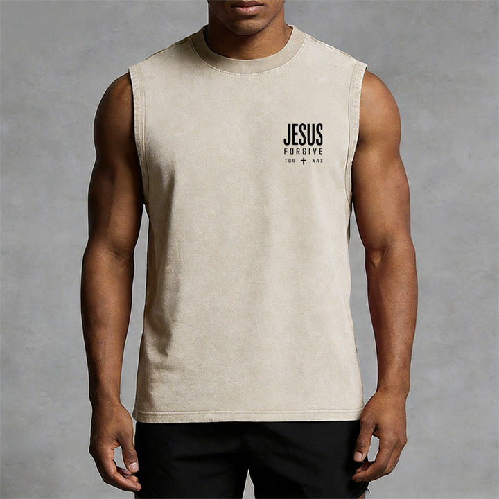Christianartworkshop Camiseta sin mangas unisex lavada con el nombre de Jesús sobre todos los nombres - image 9