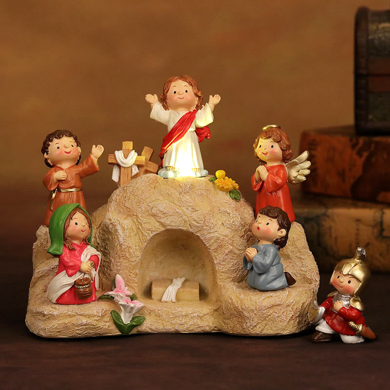 Christianartworkshop Adorno luminoso de Pascua con forma de figura de dibujos animados: símbolo de esperanza y nuevos comienzos. - Pascua de Resurrección - image 0