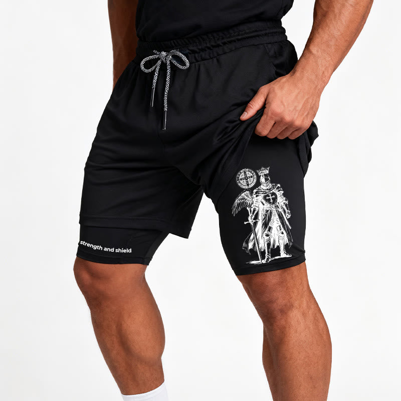 Christianartworkshop Pantalones cortos de caballero "El Señor es mi fuerza y ​​mi escudo" - image 12