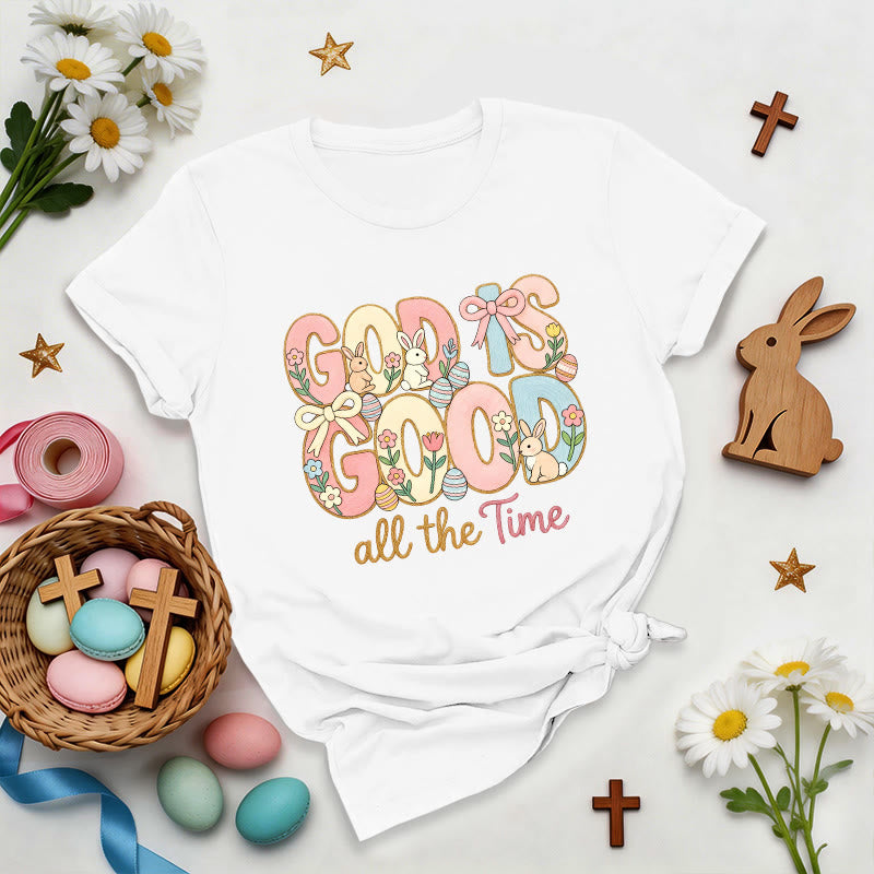 Christianartworkshop Camiseta premium con estampado de Pascua "Dios es bueno" - Blanco - 2XL - image 5