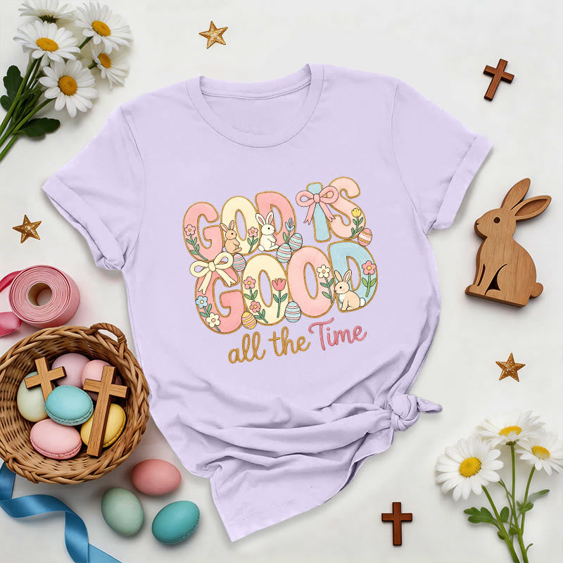 Christianartworkshop Camiseta premium con estampado de Pascua "Dios es bueno" - Púrpura - 2XL - image 8