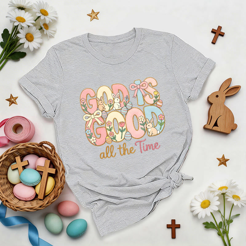 Christianartworkshop Camiseta premium con estampado de Pascua "Dios es bueno" - Gris - 2XL - image 4
