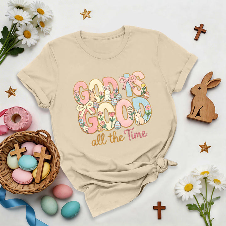Christianartworkshop Camiseta premium con estampado de Pascua "Dios es bueno" - Beige - 2XL - image 2
