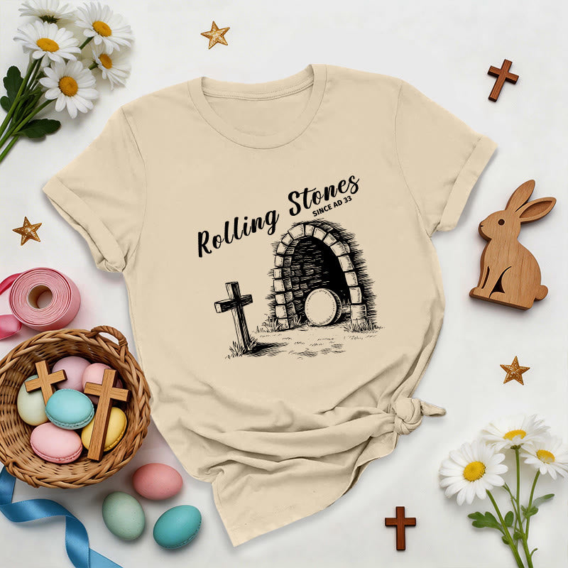 Christianartworkshop Camiseta premium de la resurrección de los Rolling Stones - Beige - 2XL - image 0