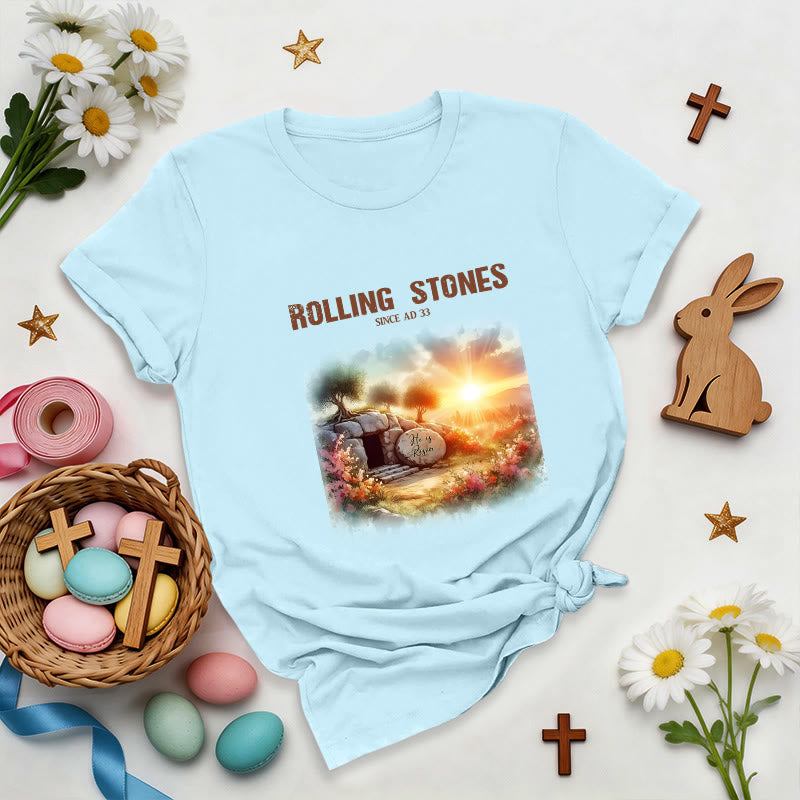Christianartworkshop Camiseta de los Rolling Stones inspirada en la fe - Azul - 2XL - image 0