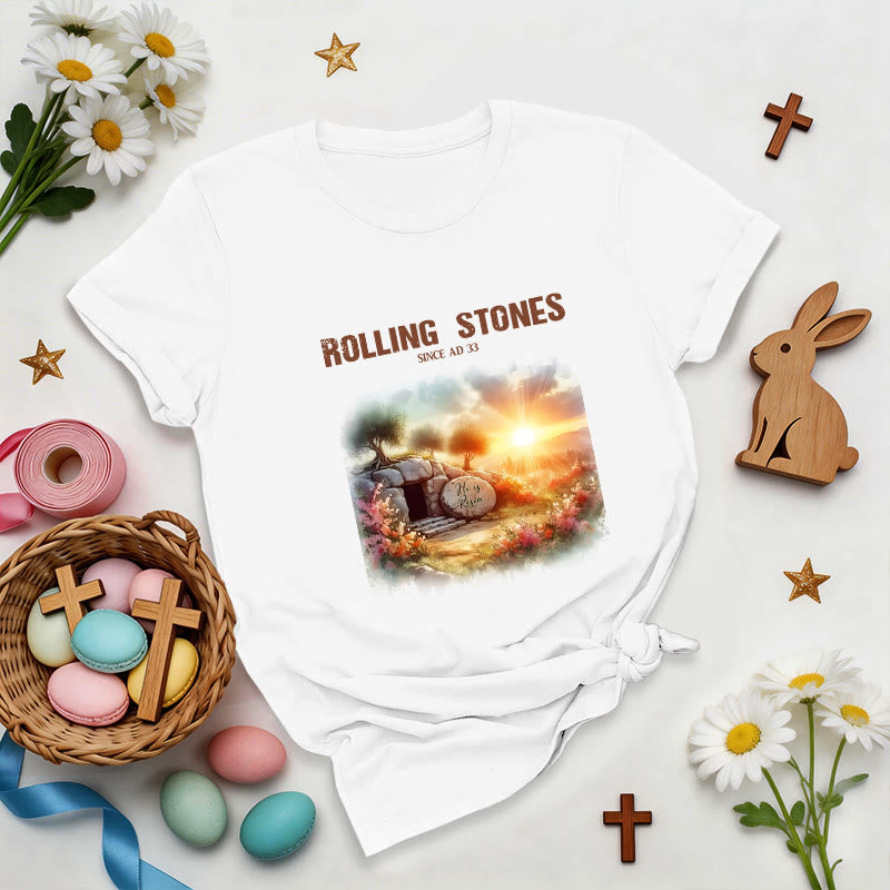Christianartworkshop Camiseta de los Rolling Stones inspirada en la fe - Blanco - 2XL - image 4