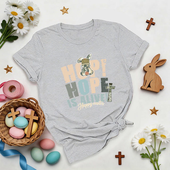 Christianartworkshop Camiseta premium de Pascua "La esperanza sigue viva" - Gris - 2XL - image 0