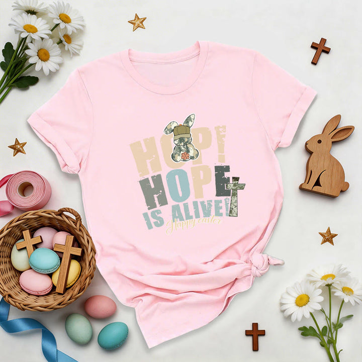 Christianartworkshop Camiseta premium de Pascua "La esperanza sigue viva" - Rosa - 2XL - image 8