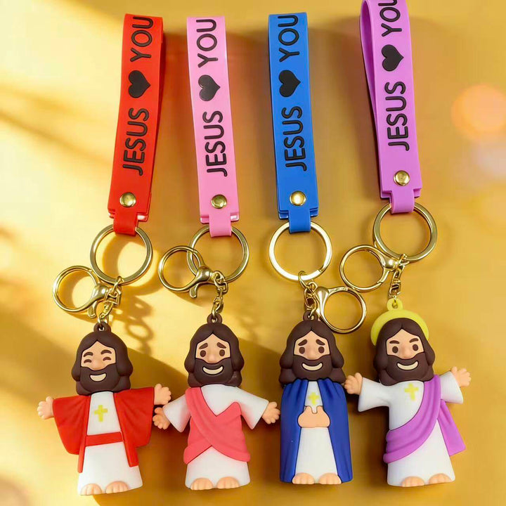 Christianartworkshop Llavero de accesorio diario con el mensaje "Jesús y JESÚS TE AMA" - image 2