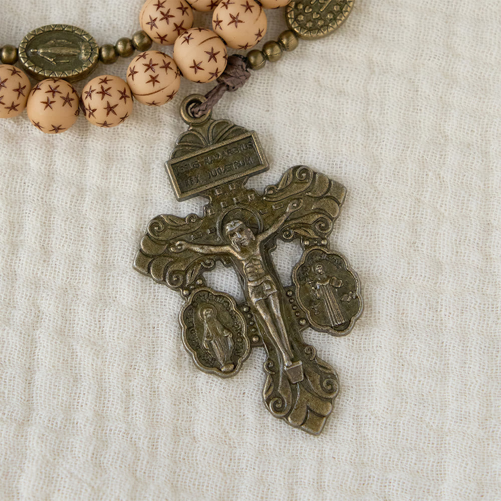 Christianartworkshop Rosario Estrella de la Guía Divina: Cuentas acrílicas para la devoción y oración mariana. - image 6