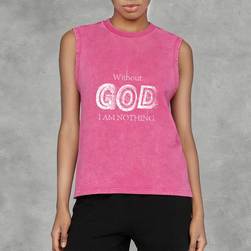 Christianartworkshop Camiseta sin mangas unisex lavada "Sin Dios no soy nada" - image 14