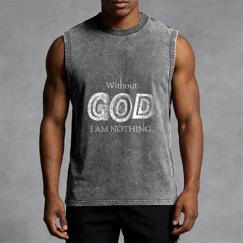 Christianartworkshop Camiseta sin mangas unisex lavada "Sin Dios no soy nada" - image 4