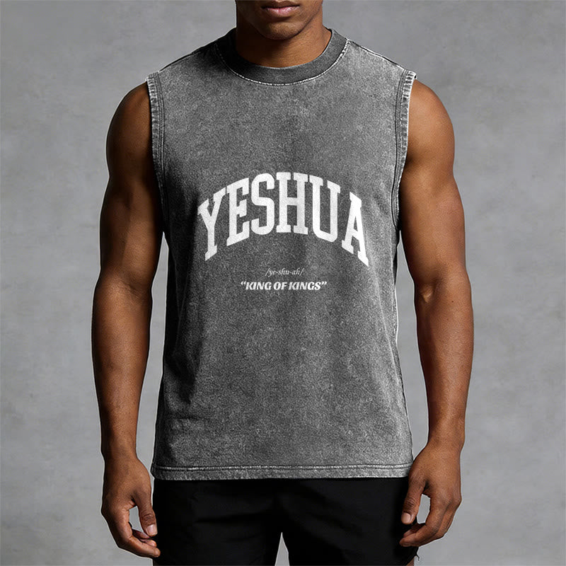 Christianartworkshop Camiseta sin mangas unisex lavada Yeshua Rey de Reyes - image 8