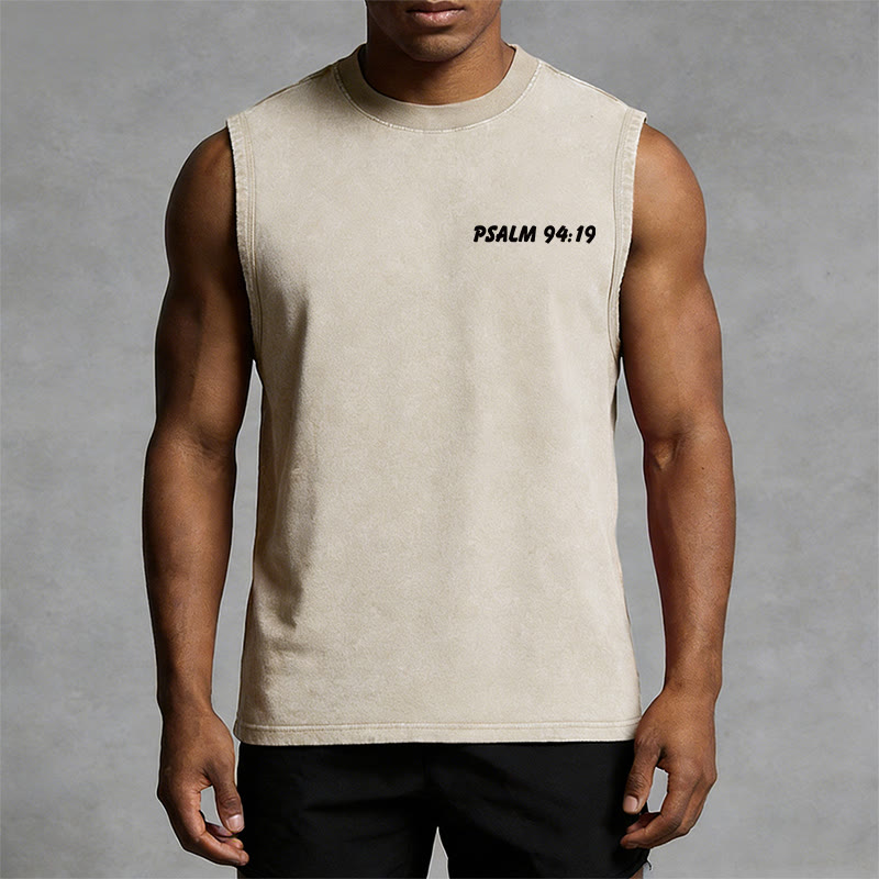 Christianartworkshop Camiseta sin mangas unisex lavada con la frase "Sonríe, eres amado por Dios". - image 23
