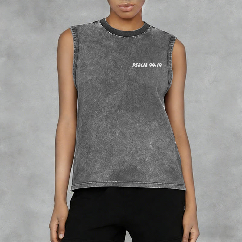 Christianartworkshop Camiseta sin mangas unisex lavada con la frase "Sonríe, eres amado por Dios". - image 13